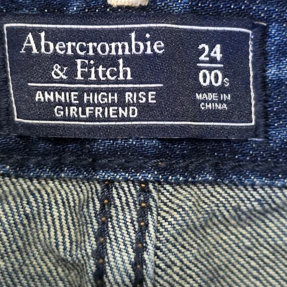 Abercrombie & Fitch Annie High Rise Jeans Women’s 24 Short Distressed Floral - Picture 3 of 8